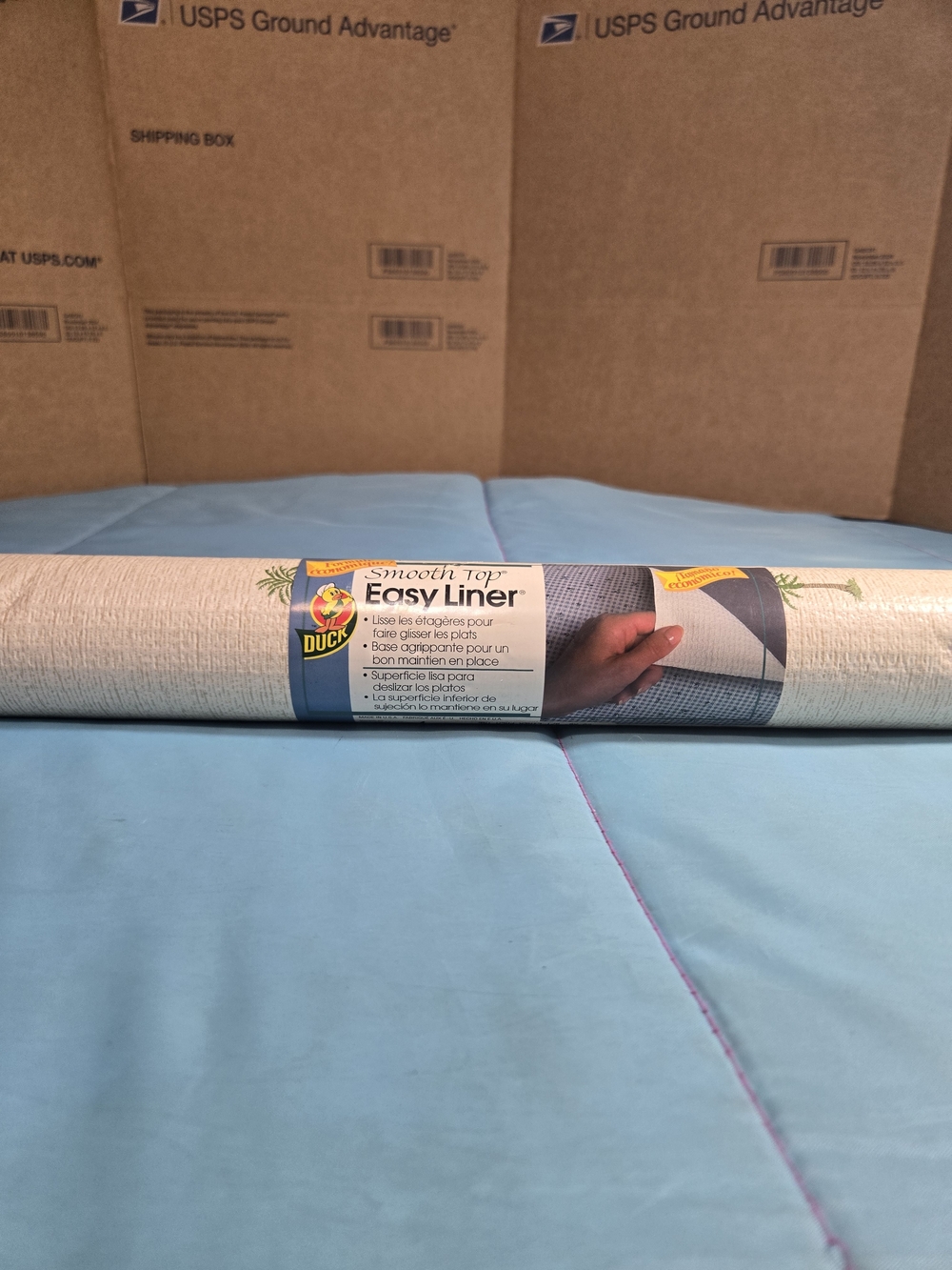 Vtg Duck Brand Smooth Top Slide Grip Easy Line Palm Tree 20"X6'